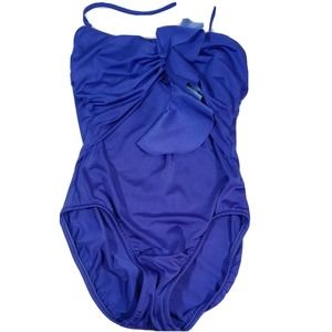 Stewart Womens One Piece Vintage Blue Bathing Suit